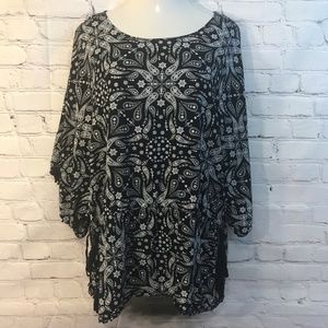 Ariat Women's Top Size XXL Navy White Bandana